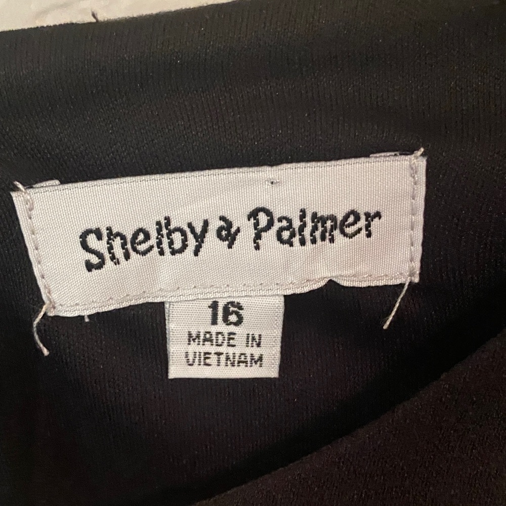 Shelby & Palmer Black and Cream Floral Midi Dress - Picture 2 of 4